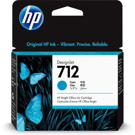 HP Cartouche d'encre DesignJet 712, cyan, 29 ml