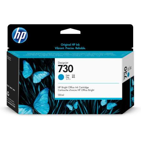 HP Cartouche d’encre 730 DesignJet cyan, 130 ml