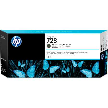 HP 728 300-ml Matte Black DesignJet Ink Cartridge