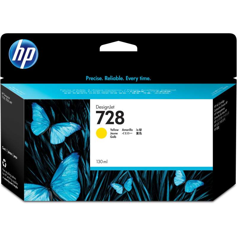 HP 728 cartouche d'encre DesignJet jaune 130 ml