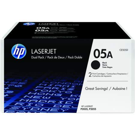 HP Pack de 2 toners noirs authentiques 05A LaserJet