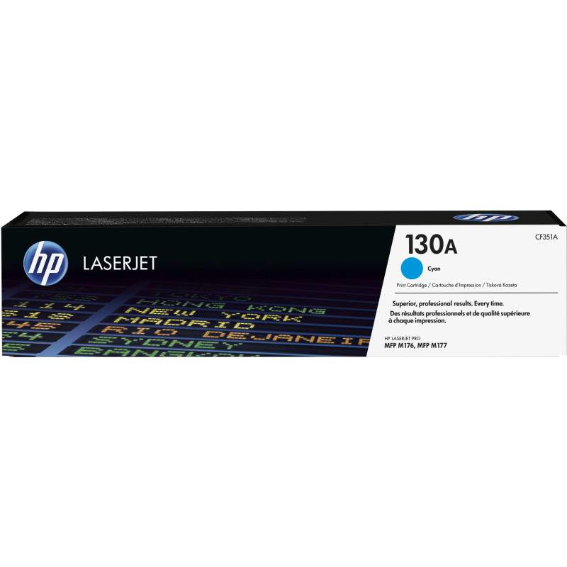 HP Cartouche de toner cyan d'origine LaserJet 130A