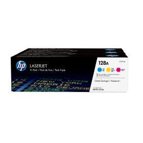 HP 128A 3-pack Cyan/Magenta/Yellow Original LaserJet Toner Cartridges