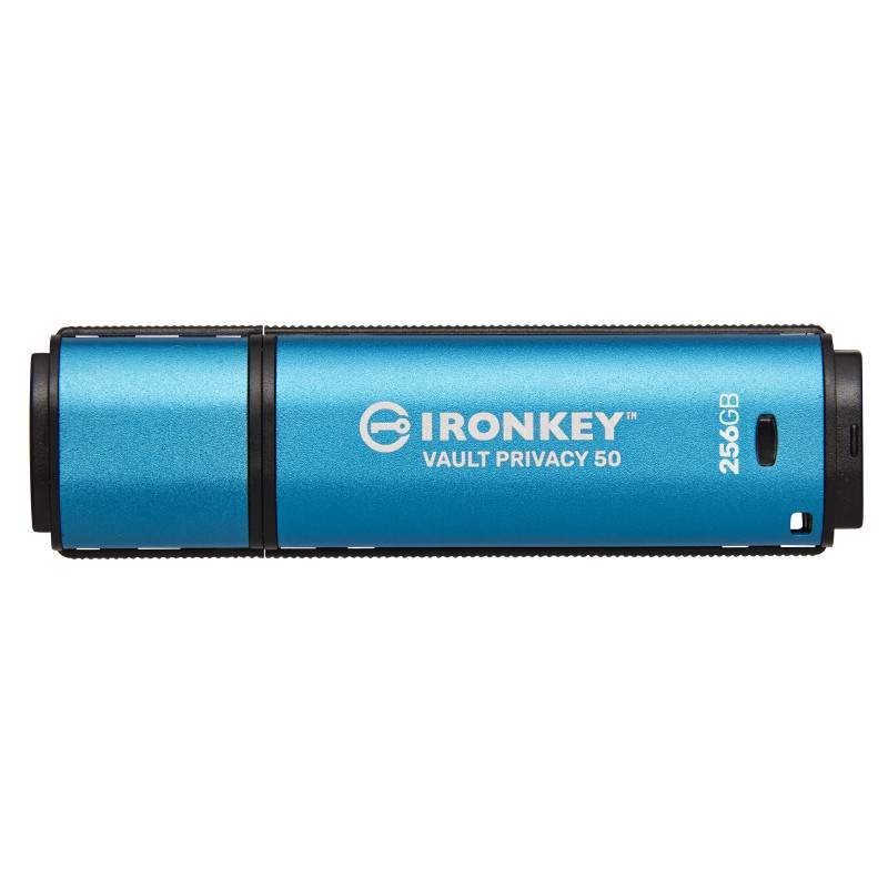 Kingston Technology IronKey Vault Privacy 50 USB flash drive 256 GB USB Type-A 3.2 Gen 1 (3.1 Gen 1) Black, Blue