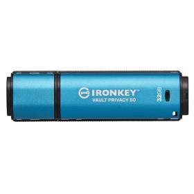 Kingston Technology IronKey Vault Privacy 50 USB flash drive 32 GB USB Type-A 3.2 Gen 1 (3.1 Gen 1) Black, Blue