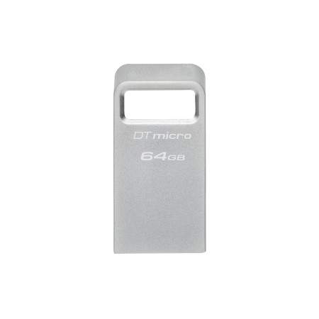 Kingston Technology DataTraveler Micro USB flash drive 64 GB USB Type-A 3.2 Gen 1 (3.1 Gen 1) Silver