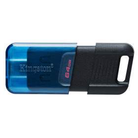 Kingston Technology DataTraveler 80 M USB flash drive 64 GB USB Type-C 3.2 Gen 1 (3.1 Gen 1) Black, Blue