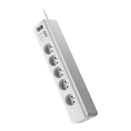 APC PM5-FR surge protector White 5 AC outlet(s) 230 V 72" (1.83 m)