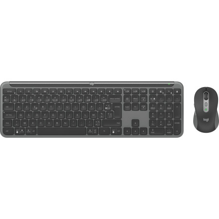 Logitech MK950 Signature Slim keyboard Mouse included RF Wireless + Bluetooth AZERTY French Graphite
