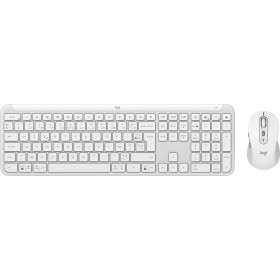 Logitech MK950 Signature Slim clavier Souris incluse RF sans fil + Bluetooth AZERTY Français Blanc