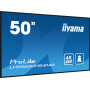 iiyama LH5060UHS-B1AG signage display Digital A-board 49.5" LED Wi-Fi 500 cd/m² 4K Ultra HD Black Built-in processor Android 11