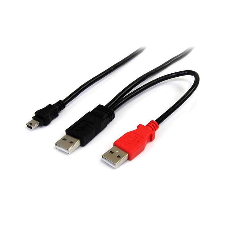 CABLE USB 2.0 EN Y A VERS MINI