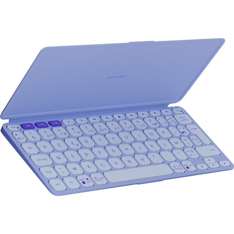 Logitech Keys-To-Go 2 keyboard Universal Bluetooth AZERTY French Lilac