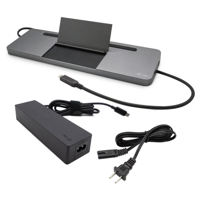 i-tec Metal C31FLATPRO100 laptop dock/port replicator Wired USB 3.2 Gen 1 (3.1 Gen 1) Type-C Gray