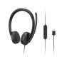 Lenovo 4XD1P83425 écouteur/casque Avec fil Arceau Appels/Musique USB Type-A Noir
