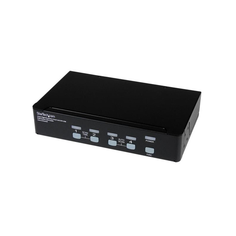 StarTech.com Commutateur KVM 4 Ports DVI USB, Montage en Rack et Audio - Switch KVM - 2560x1600