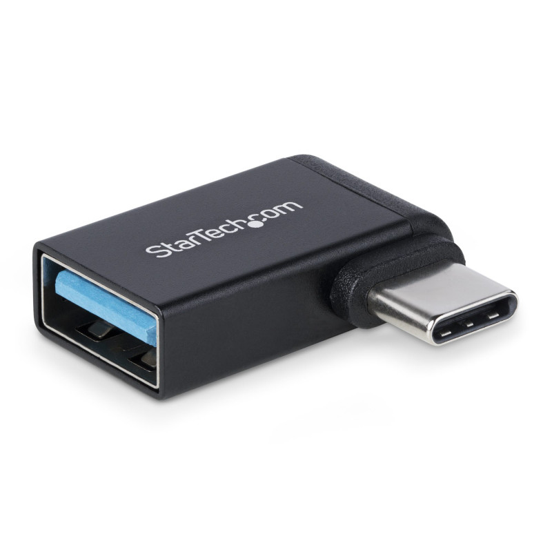 StarTech.com Adaptateur USB-C vers USB-A, Coudé à Droite, USB 5Gbps, 3A, Convertisseur USB-C Mâle vers USB-A Femelle, Boîtier
