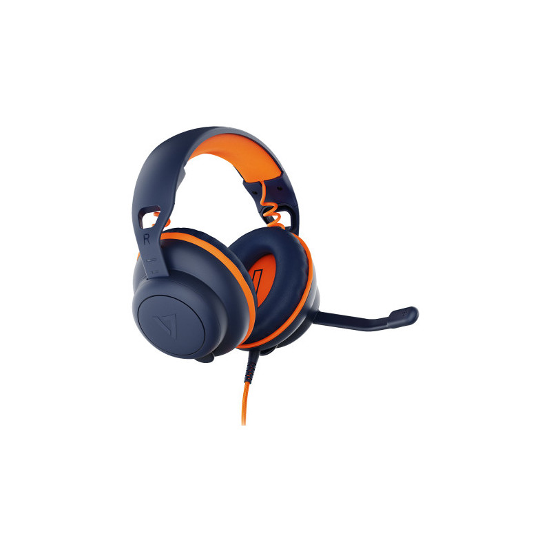 V7 HU590E headphones/headset Wired Head-band Education USB Type-C / USB Type-A Blue, Orange