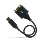 StarTech.com Câble USB vers Null Modem Série de 30cm, COM Retention, FTDI, Câble Adaptateur USB-A vers DB9 RS232, Vis/Écrous