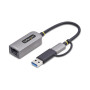 StarTech.com Adaptateur 2.5GbE USB-C vers Ethernet avec Convertisseur USB-A, NBASE-T NIC, USB 3.0 Type-C 2.5/1G Réseau Multi