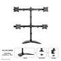 DESK MOUNT QUAD 10-27IN BLACK