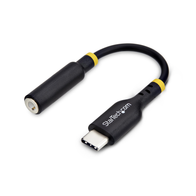 StarTech.com Adaptateur Audio USB-C vers Prise Casque/Casque 3,5 mm TRRS, Dongle Aux USB Type-C vers Jack, Hi-Fi 32-bit DAC,