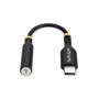 StarTech.com Adaptateur Audio USB-C vers Prise Casque/Casque 3,5 mm TRRS, Dongle Aux USB Type-C vers Jack, Hi-Fi 32-bit DAC,