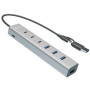i-tec CAHUBMETAL7 interface hub USB 3.2 Gen 1 (3.1 Gen 1) Type-A + Type-C 5 Mbit/s Gray