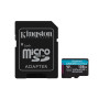 Kingston Technology Carte microSDXC Canvas Go Plus Gen4 200 Mo/s A2 U3 V30 128 Go + adaptateur