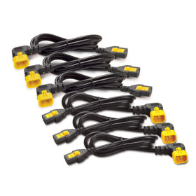 APC , Power Cord Kit (6 ea), Locking, C13 TO C14 (90 Degree), 0.6m