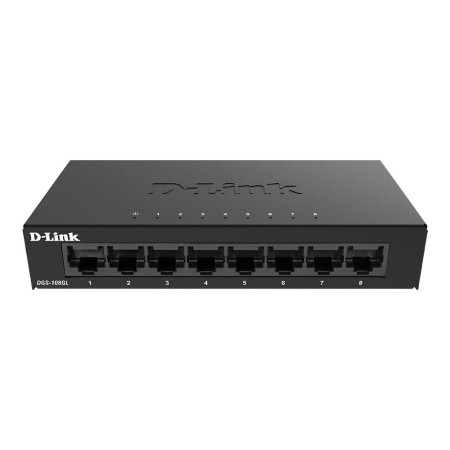 D-Link DGS-108GL Non-géré Gigabit Ethernet (10/100/1000) Noir