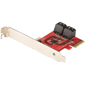 StarTech.com Carte PCI Express SATA 4 ports - Carte Contrôleur PCIe SATA - 6Gbps - ASM1166 Non-Raid - Convertisseur PCI Express