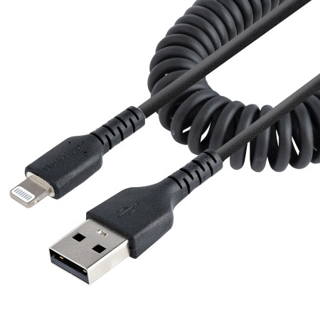 StarTech.com Câble USB vers Lightning de 1m - Certifié Mfi - Adaptateur USB Lightning Noir, Gaine durable en TPE - Cordon