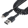StarTech.com Câble USB vers Lightning de 1m - Certifié Mfi - Adaptateur USB Lightning Noir, Gaine durable en TPE - Cordon