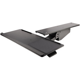 StarTech.com Support Clavier Coulissant sous Bureau - Tablette Clavier et Souris Ajustable en Hauteur - Mouvement Complet - 25