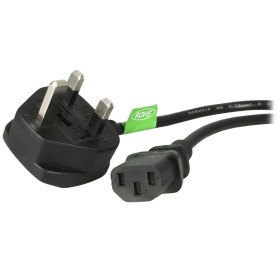 StarTech.com BS13U-1M-POWER-LEAD power cable Black 39.4" (1 m) BS 1363 C13 coupler
