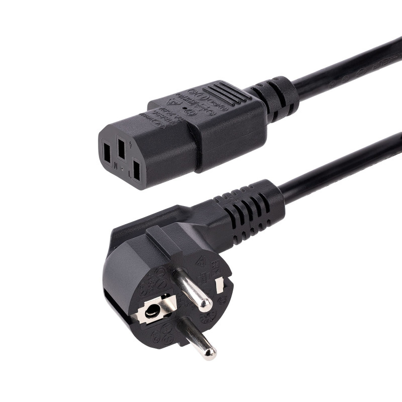 StarTech.com 713E-3M-POWER-CORD power cable Black 118.1" (3 m) CEE7/7 C13 coupler