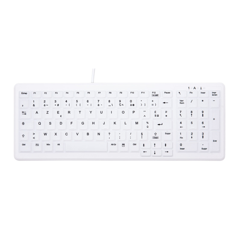 CHERRY AK-C7000 keyboard Medical USB AZERTY French White