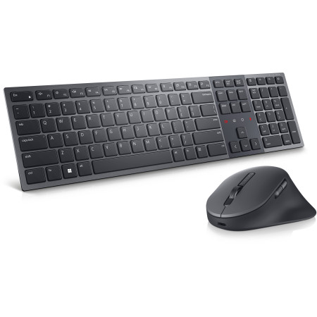 DELL KM900 keyboard Mouse included Office RF Wireless + Bluetooth AZERTY French Graphite