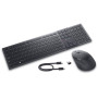 DELL KM900 keyboard Mouse included Office RF Wireless + Bluetooth AZERTY French Graphite