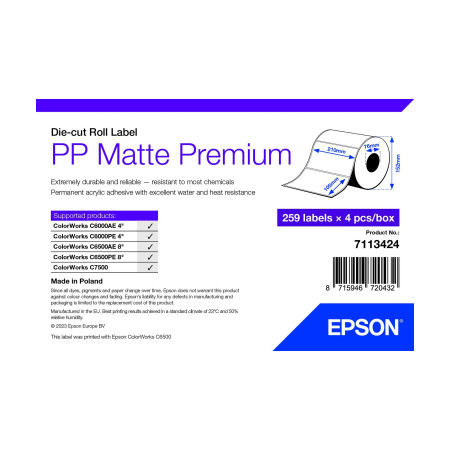 Epson 7113424 printer label White Self-adhesive printer label