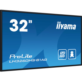 iiyama LH3260HS-B1AG signage display Digital A-board 31.5" LED Wi-Fi 500 cd/m² Full HD Black Built-in processor Android 11 24/7
