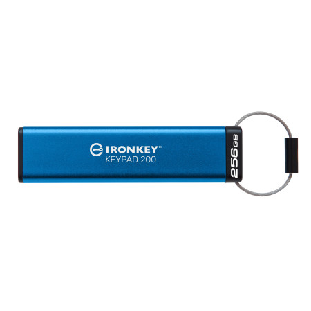 Kingston Technology IronKey Keypad 200 USB flash drive 256 GB USB Type-A 3.2 Gen 1 (3.1 Gen 1) Blue