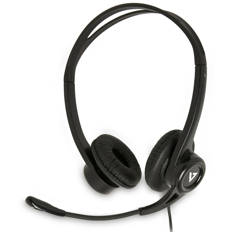 V7 HU311-2EP headphones/headset Wired Head-band Office/Call center USB Type-A Black