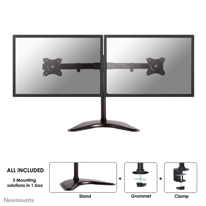 Neomounts NM-D335DBLACK monitor mount / stand 27" Desk Black
