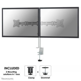 Neomounts NM-D135DSILVER monitor mount / stand 27" Desk Silver