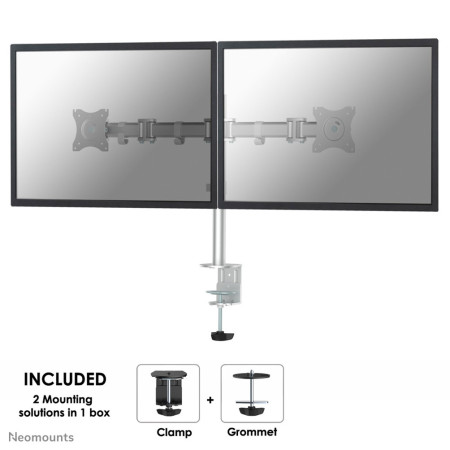 Neomounts NM-D135DSILVER monitor mount / stand 27" Desk Silver