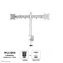 Neomounts NM-D135DSILVER monitor mount / stand 27" Desk Silver