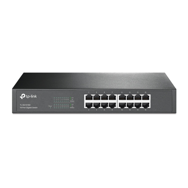 TP-Link TL-SG1016D commutateur réseau Non-géré L2 Gigabit Ethernet (10/100/1000) Noir