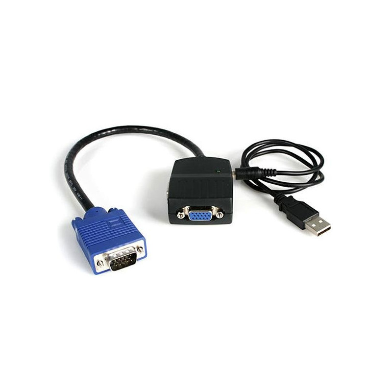 StarTech.com Câble répartiteur vidéo VGA alimenté par USB - 1x VGA (Mâle) vers 2x VGA (Femelle) - Noir